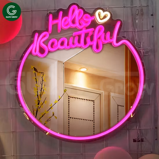 Good Times ミラーネオンサイン パーソナライズされた LED ナイトライト 自宅の寝室の結婚式の壁の装飾用